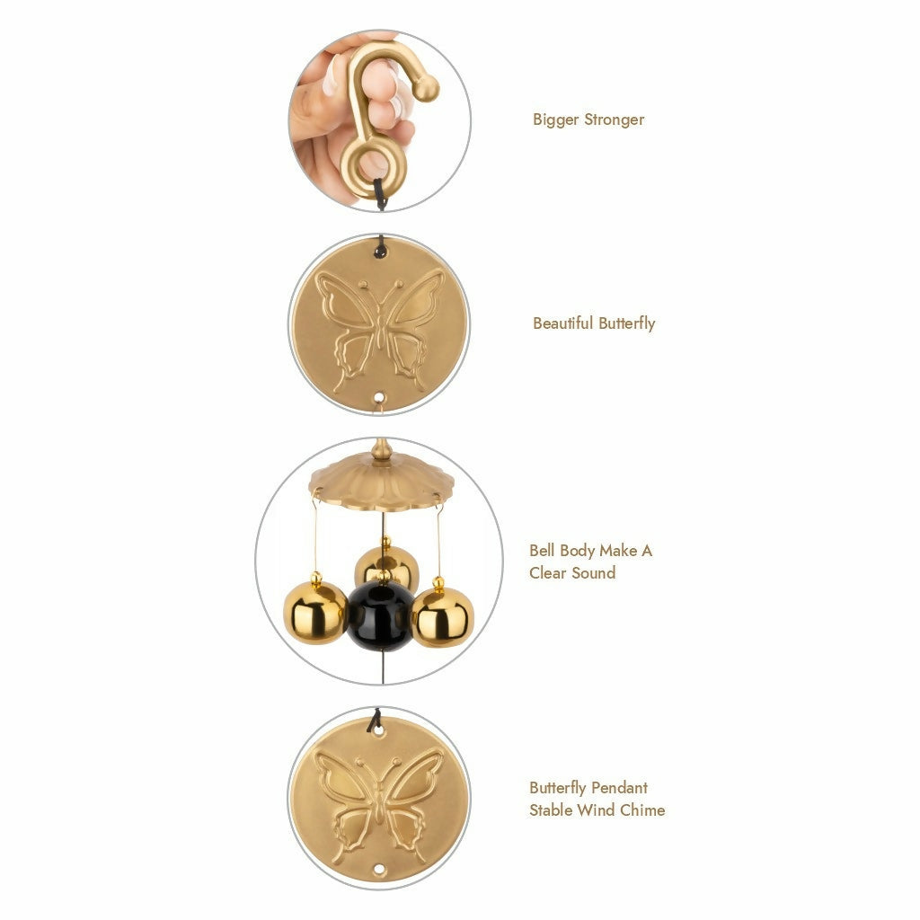 6 Bell House Decorative Hanging Wind Chimes for Home Positive Energy