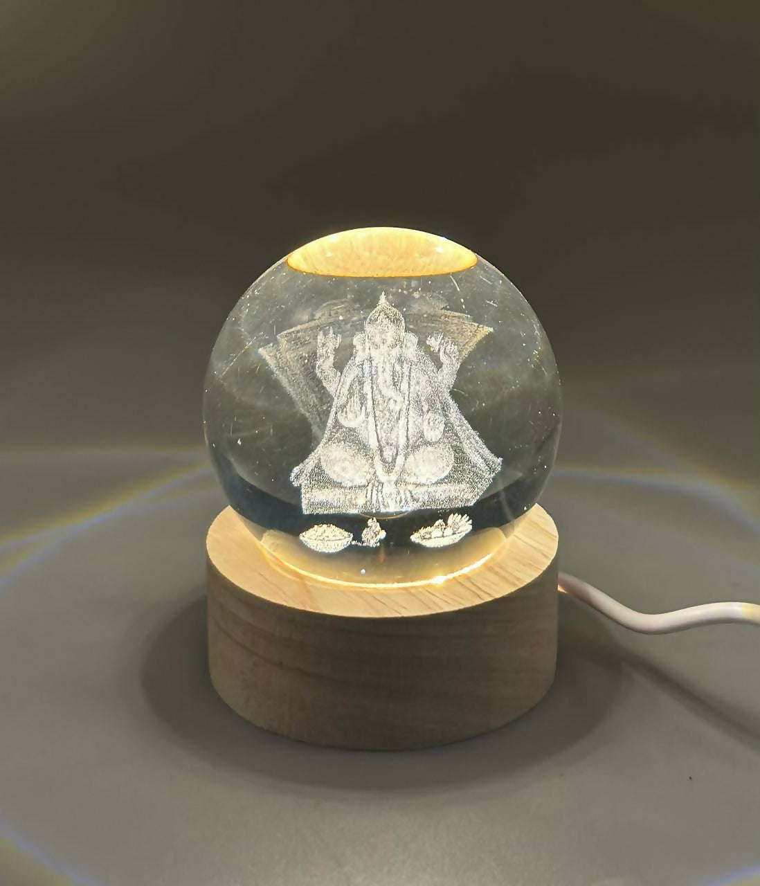3D  Engraved Lord Ganesha Decorative Night Light – Spiritual Gift for Home, Mandir, Diwali